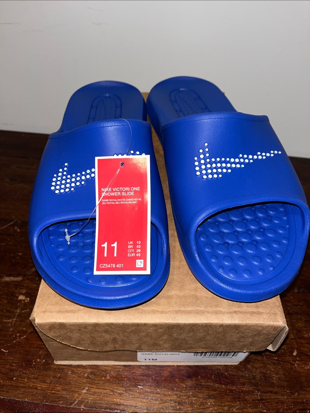 Nike Game Blue Victori Shower Pool Summer Slides Flip Flops. Sandals shoes sz 11